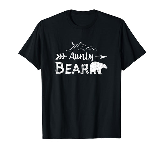 Aunty Bear Shirt Matching Family Aunt And Uncle Camping Gift T-Shirt