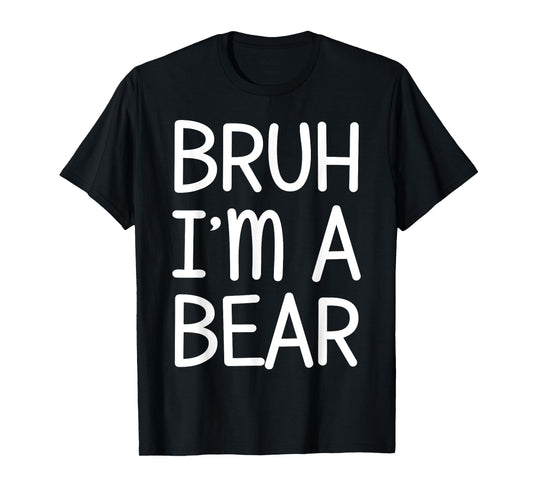 Pretend I'm A Bear Funny Lazy Halloween Costume Party T-Shirt