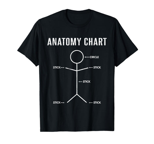 Anatomy Chart Funny Medical School Students Graphic T-Shirt