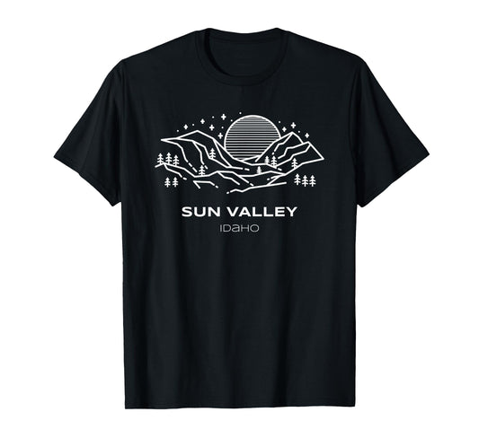 Cool Sun Valley Mountains Hike and Explore Idaho T-Shirt