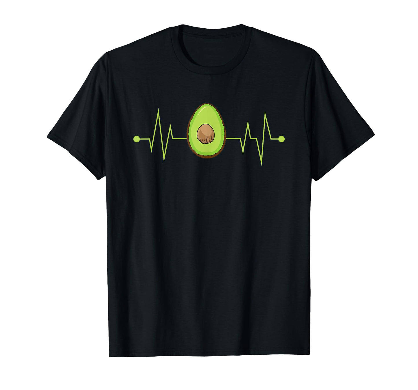 Avocado Heartbeat Funny EKG Vegan Best Gift Men Women Kids T-Shirt