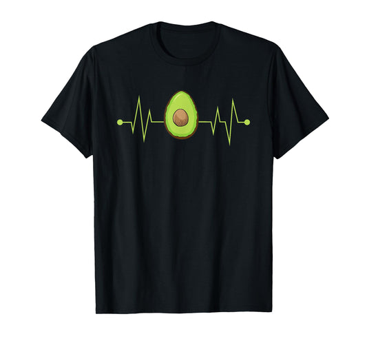 Avocado Heartbeat Funny EKG Vegan Best Gift Men Women Kids T-Shirt