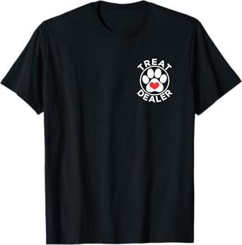 Treat Dealer Dog Lover gifts Minimal Paw Print Pet Owner T-Shirt