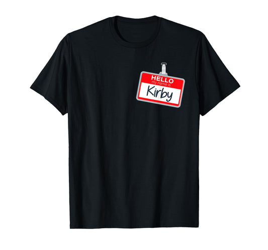 Hello My Name Is Kirby Funny Halloween Costume Name Tag T-Shirt