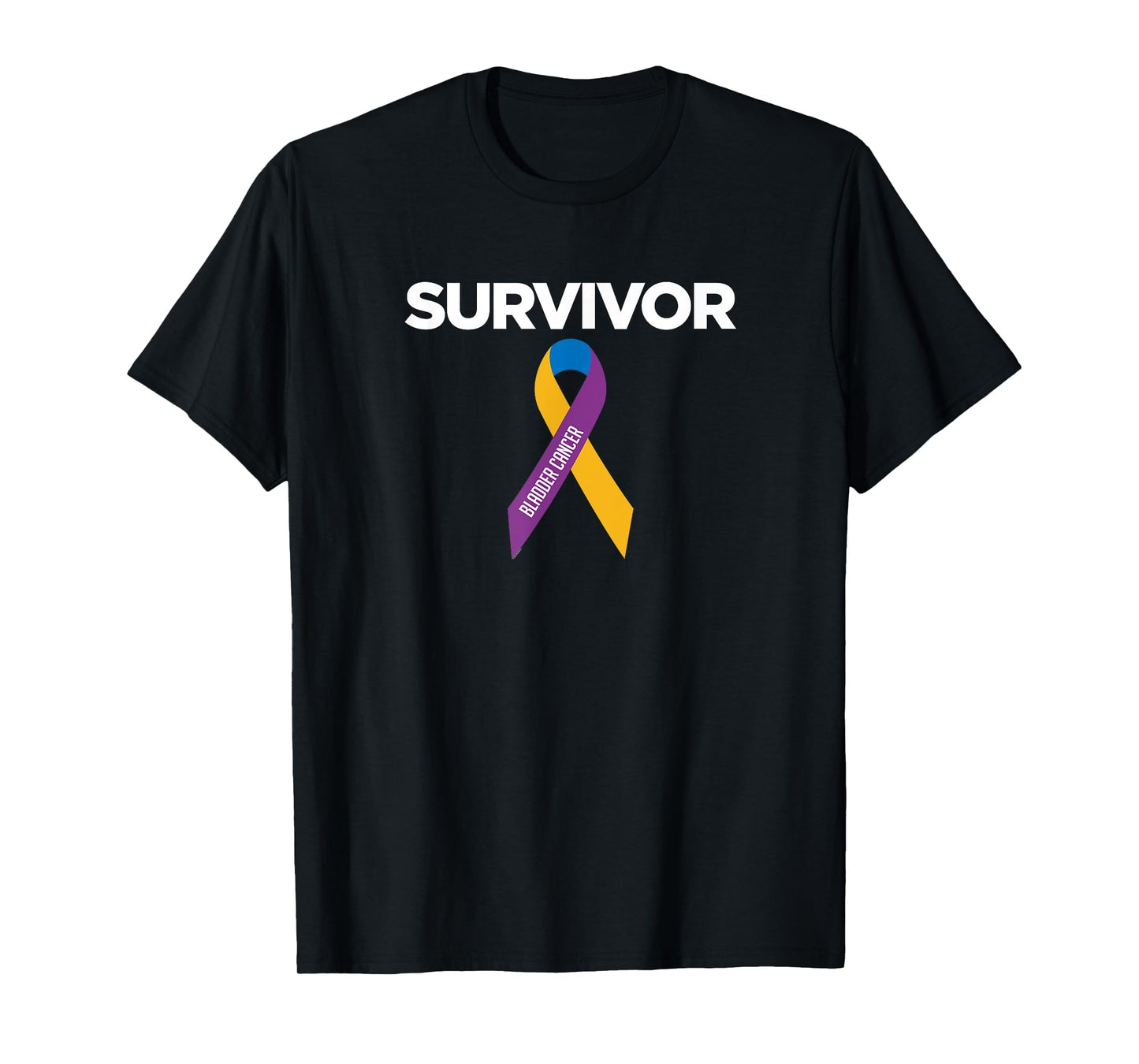 Bladder Cancer Survivor T-Shirt with Awareness Ribbon T-Shirt