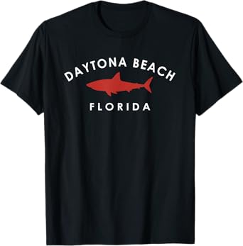 Daytona Beach Florida Shark Souvenir Mens Womens Kids Retro T-Shirt