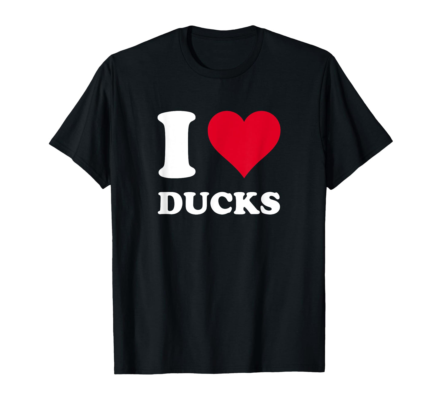 Red Heart I Love Ducks T-Shirt