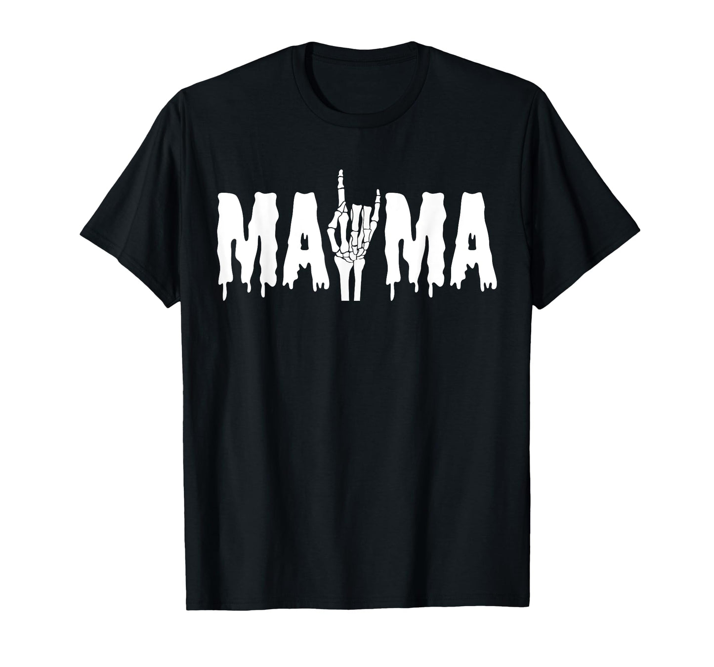 Mama Skeleton Hand Gothic Birthday Halloween Family Matching T-Shirt