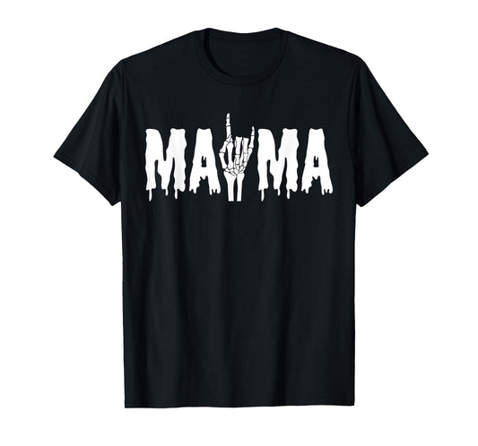Mama Skeleton Hand Gothic Birthday Halloween Family Matching T-Shirt