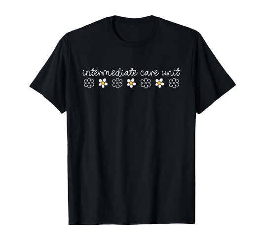Daisy Floral Intermediate Care Unit For IMCU Nurse Student T-Shirt