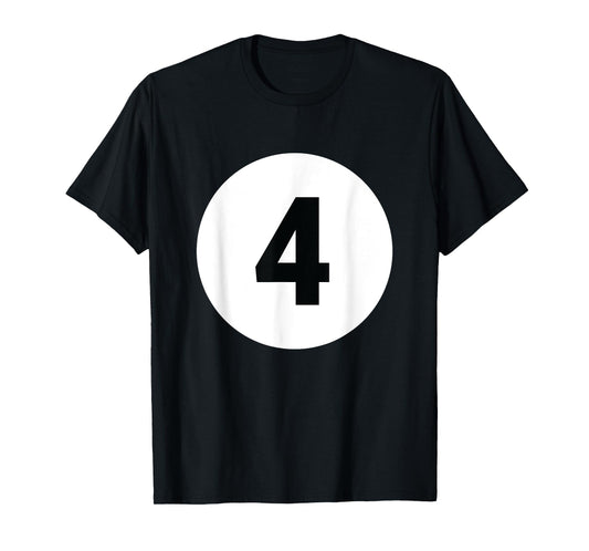 8 Pool Ball 4 Billiards Costume Halloween Group Matching T-Shirt