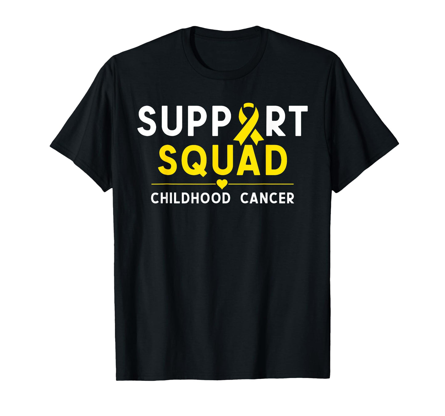 Childhood Cancer Awareness Support Squad Gold Ribbon Kids T-Shirt