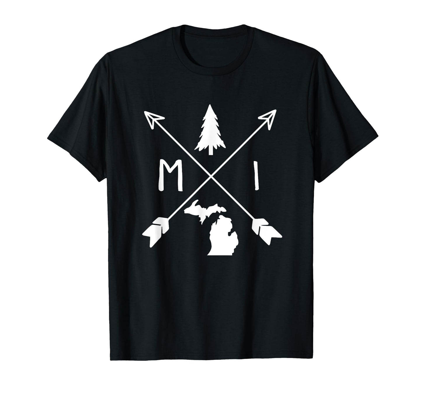 Michigan Up North Home State Midwest Vintage Retro T-Shirt