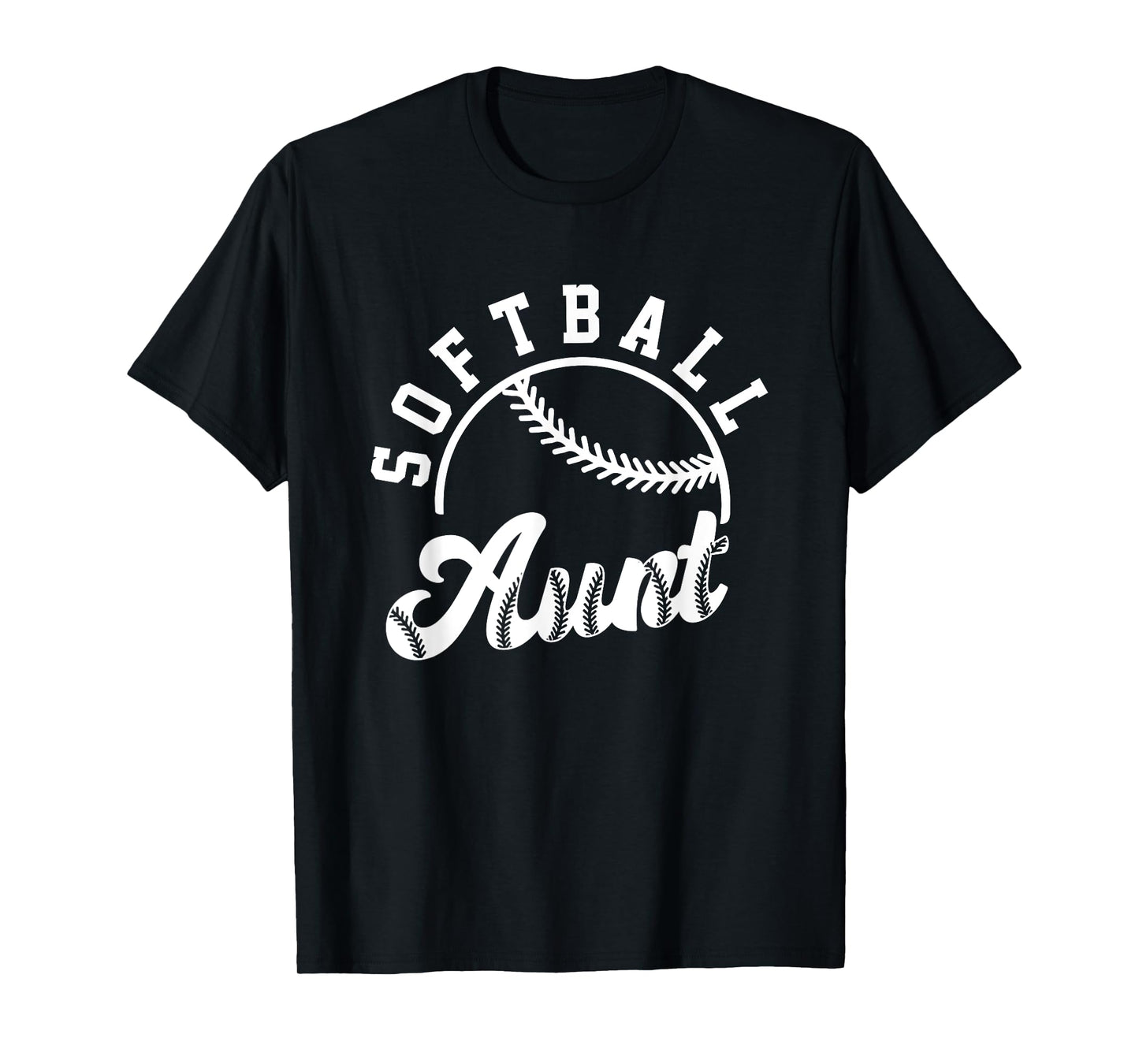 Retro Vintage Softball Aunt Love Baller Gameday Matching T-Shirt