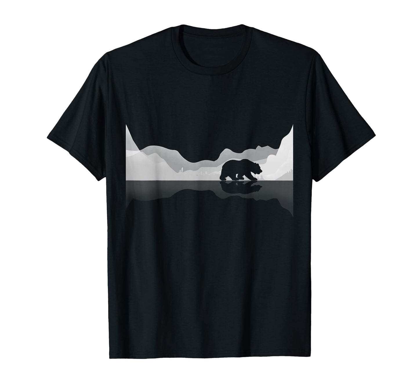 Trees Reflection Wildlife Nature Animal Bear Outdoor Forest T-Shirt