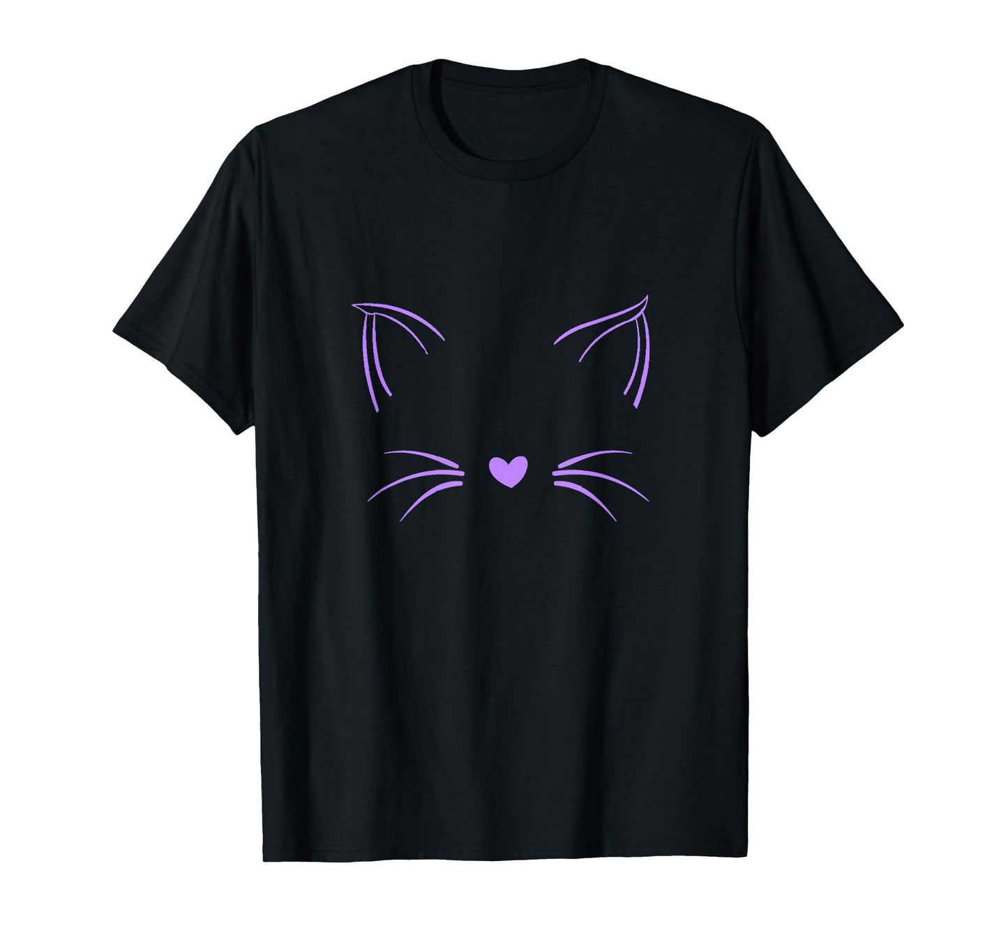 Light Purple Invisible Cat Purple Violet Color Graphic T-Shirt