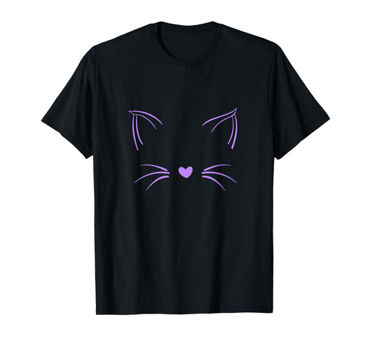 Light Purple Invisible Cat Purple Violet Color Graphic T-Shirt