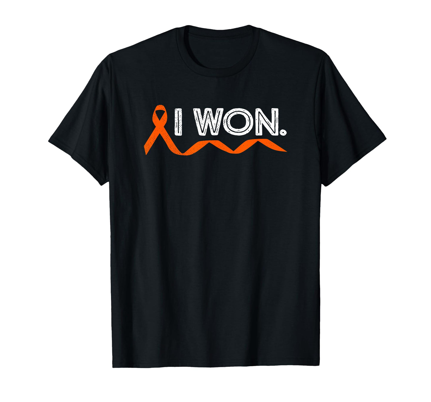 SHIRTSIDE Leukemia Cancer I Won Orange Ribbon Awareness Warriors T-Shirt