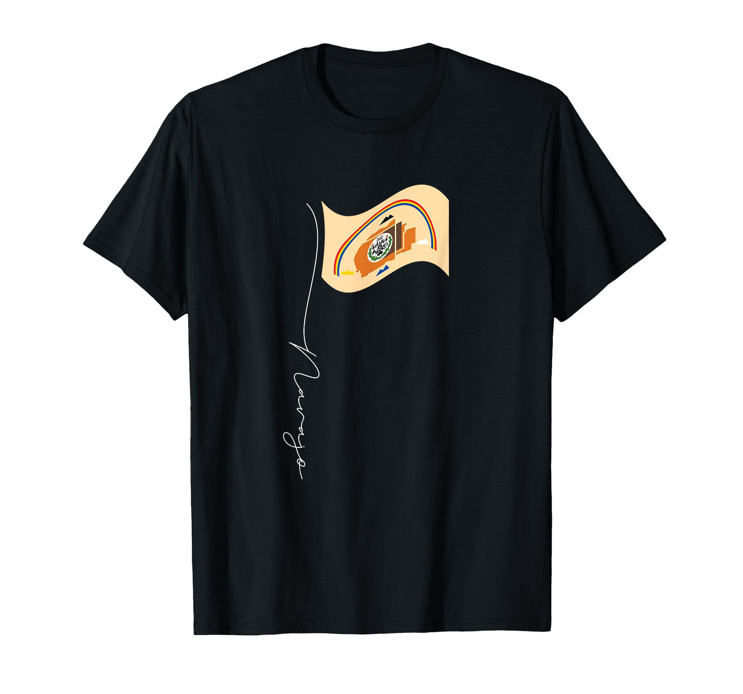 Navajo Signature Flag Pole - Elegant Patriotic Navajo Flag T-Shirt