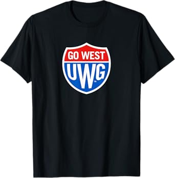 University of West Georgia UWG Wolves Go West Shield Logo T-Shirt