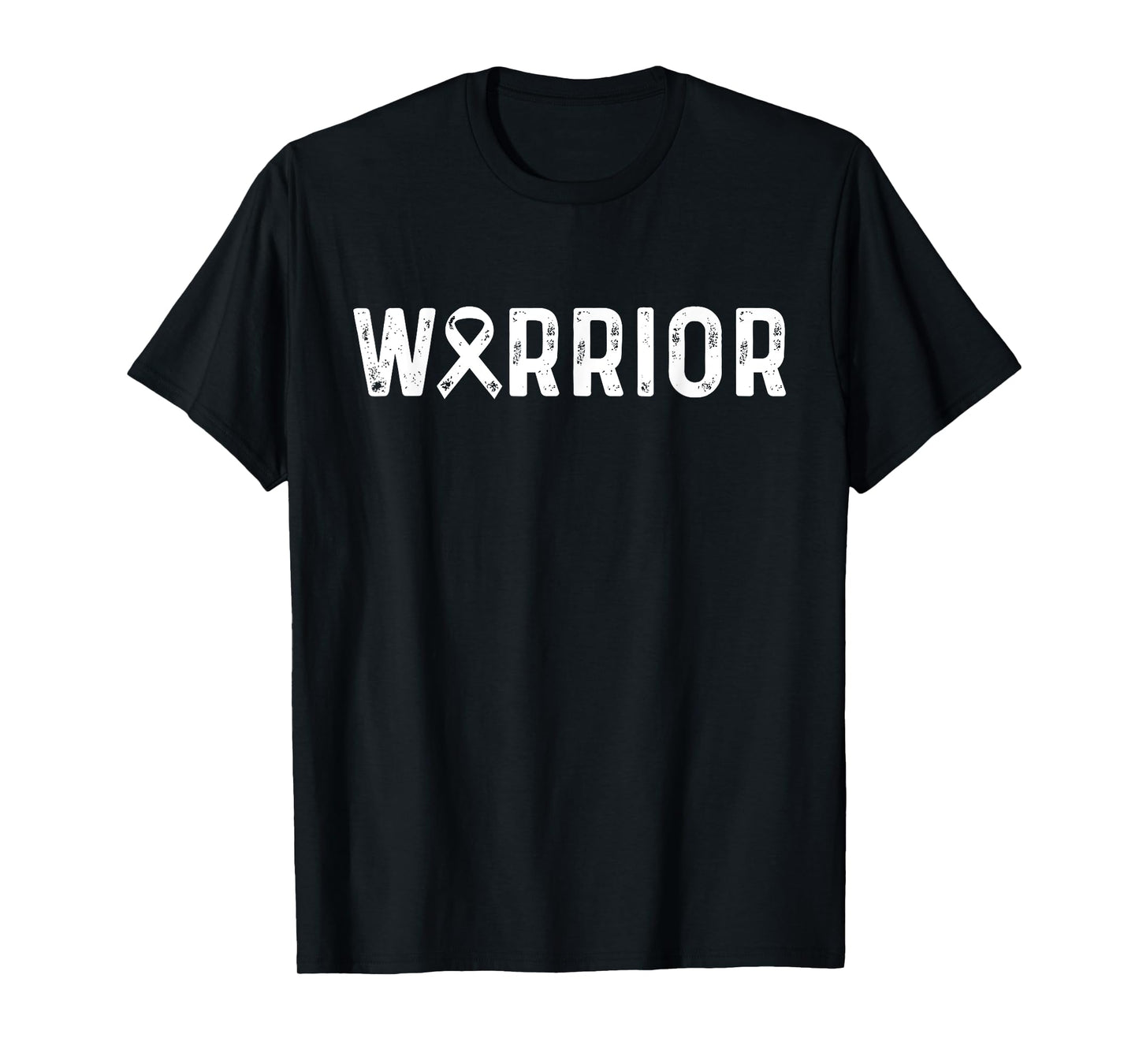 Lung Cancer Warrior White Ribbon Lung Cancer Awareness T-Shirt