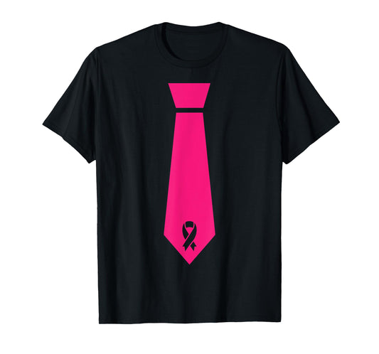 Pink Ribbon Tie Breast Cancer Awareness T-Shirt