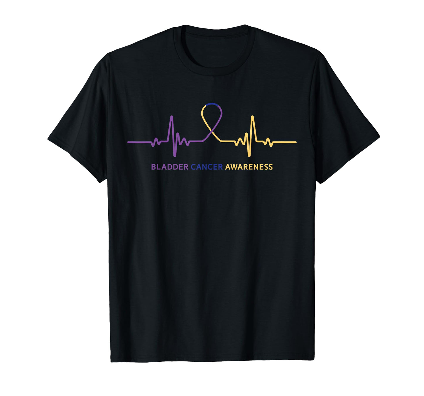 Bladder Cancer T Shirts - Bladder Cancer Awareness T-Shirt - Black - Small - Unisex-Adults - Short Sleeve - Classic Fit - Cotton Blend - Cancer Awareness
