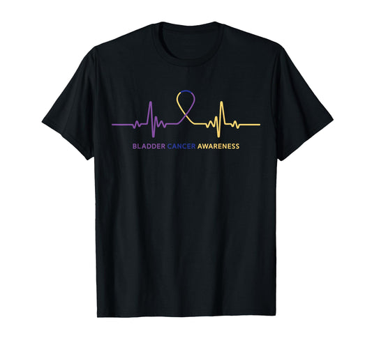 Bladder Cancer T Shirts - Bladder Cancer Awareness T-Shirt - Black - Small - Unisex-Adults - Short Sleeve - Classic Fit - Cotton Blend - Cancer Awareness