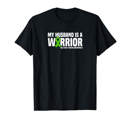 My Husband is a Warrior Bile Duct Cancer Awareness T-Shirt