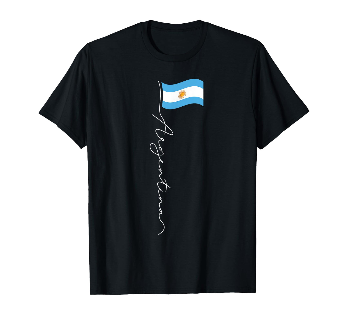 Argentina Signature Flag Pole - Patriotic Argentinian Flag T-Shirt