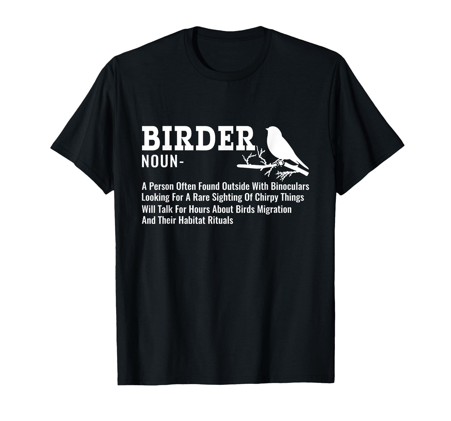 Funny Birder Definition Birding Bird Watching Bird Lover T-Shirt
