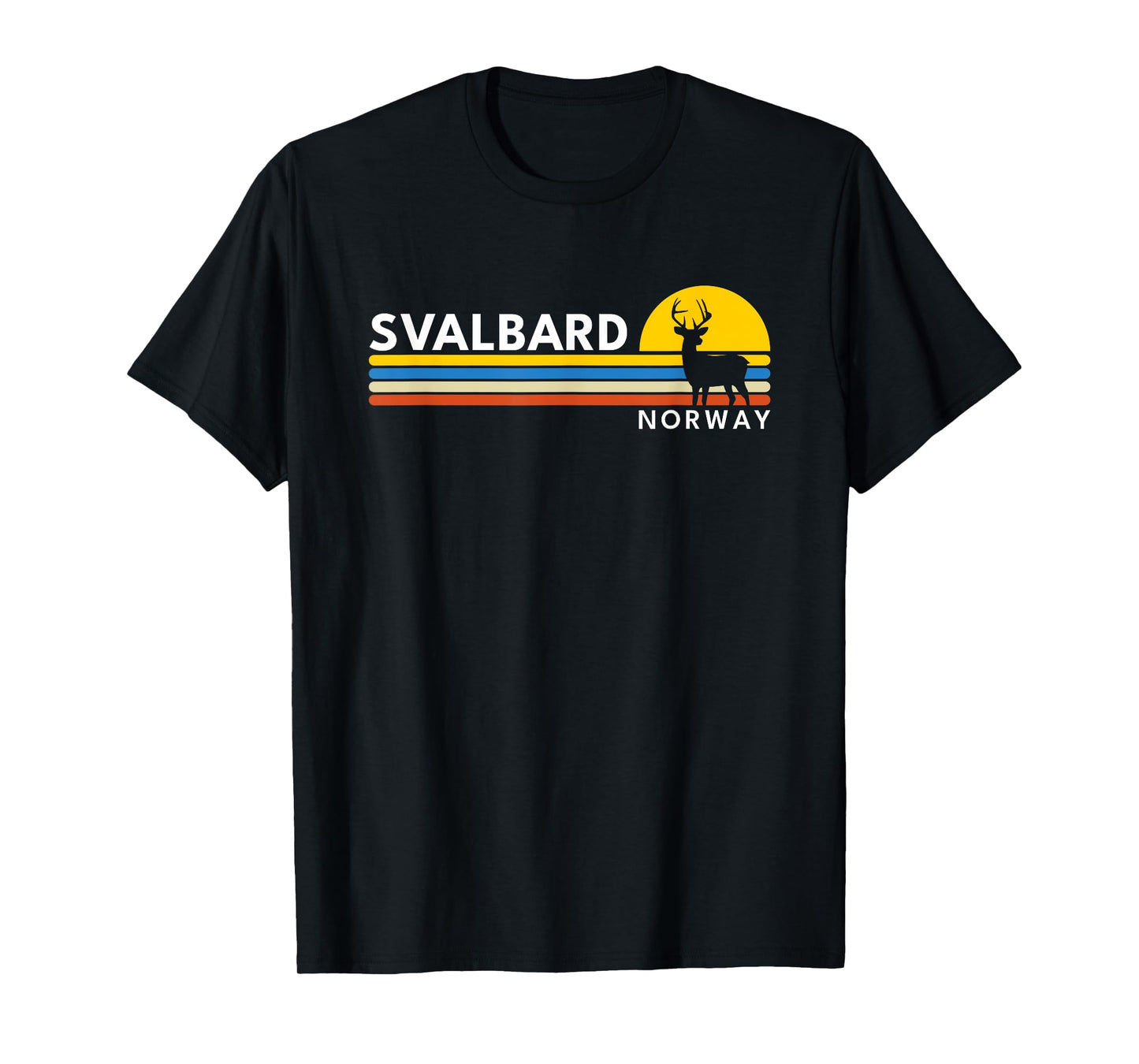 Svalbard Norway Deer Vintage Retro Souvenirs T-Shirt
