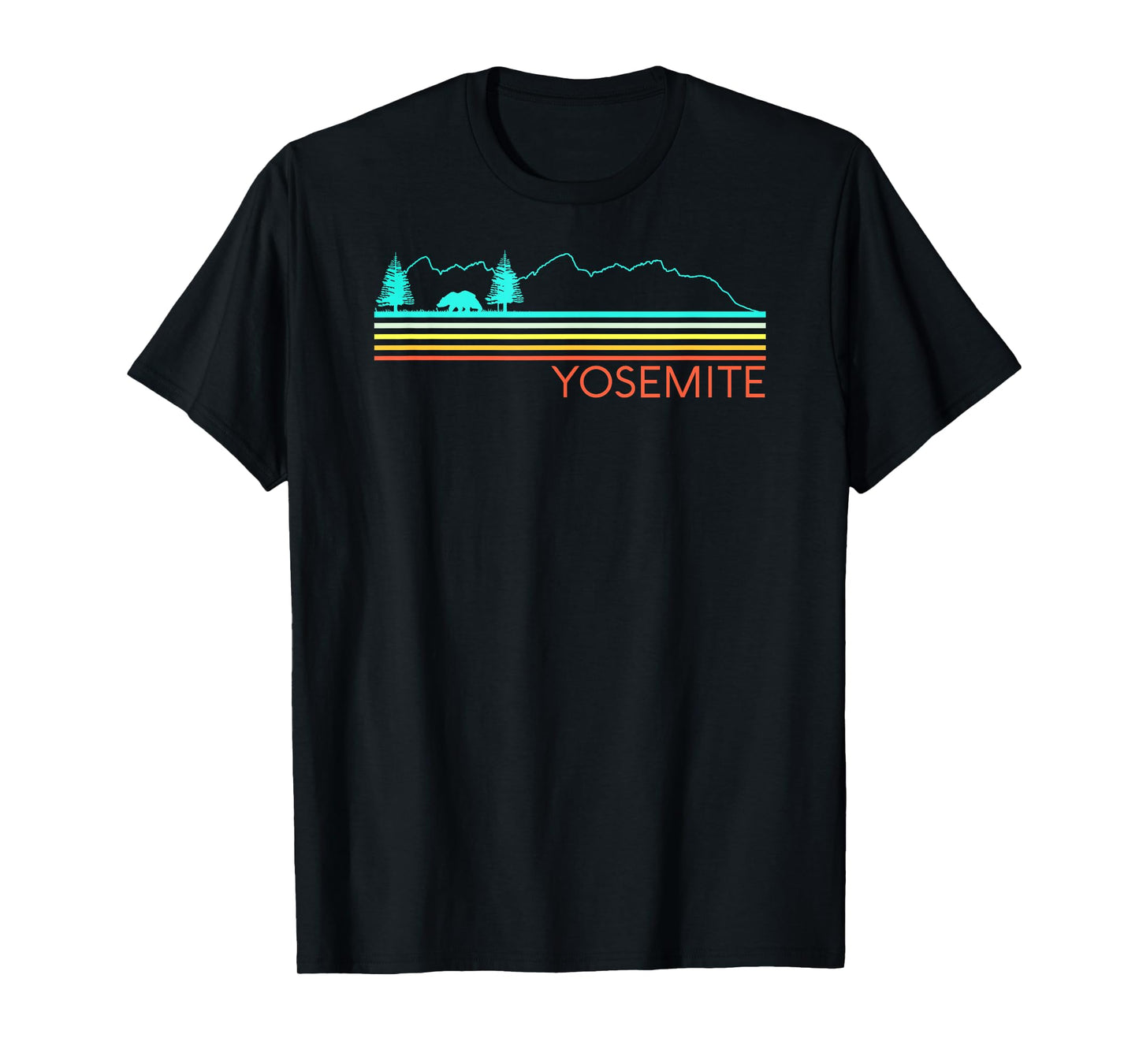 Yosemite National Park California Retro Half Dome El Capitan T-Shirt
