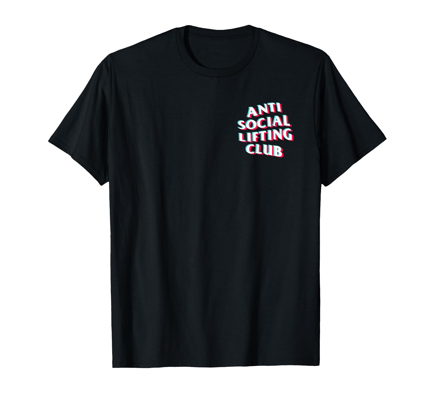 Anti Social Lifting Club: Anaglyph Trippy (Front + Back) T-Shirt