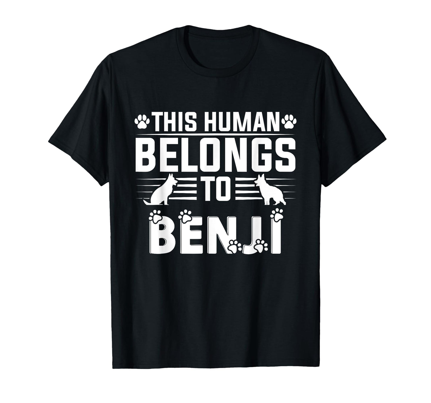 Dog Name Benji Gift Belongs To Pet Dog Benji T-Shirt
