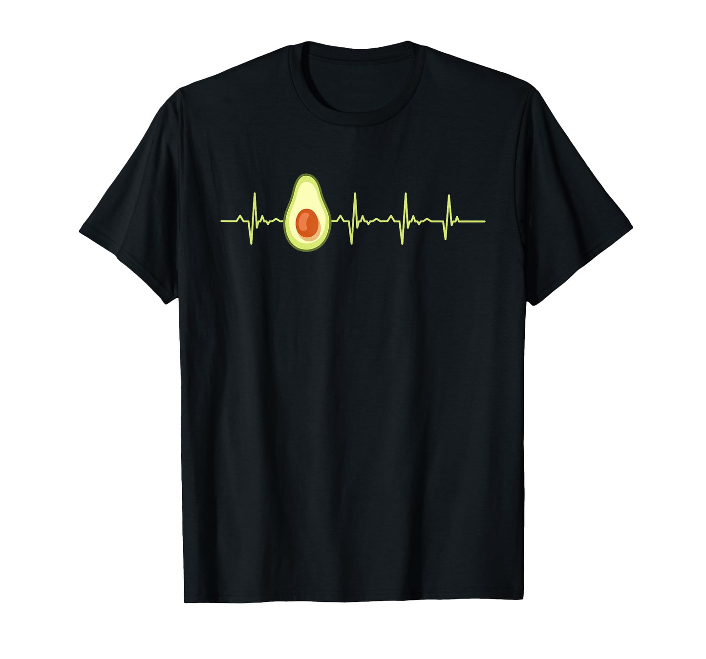 Avocado Heartbeat Funny EKG Vegan Best Gift Men Women Kids T-Shirt