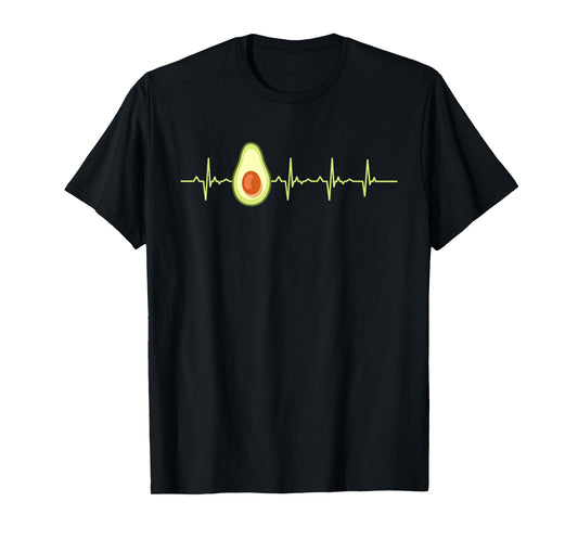 Avocado Heartbeat Funny EKG Vegan Best Gift Men Women Kids T-Shirt