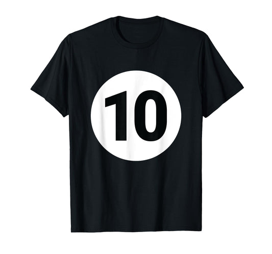 8 Pool Ball 10 Billiards Costume Halloween Group Matching T-Shirt