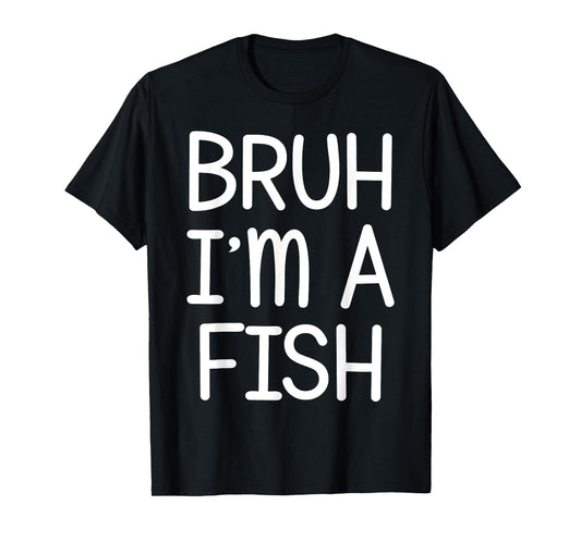 Pretend I'm A Fish Funny Lazy Halloween Costume Party T-Shirt
