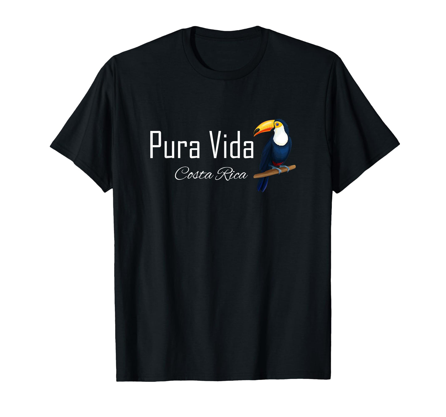 Pura Vida Costa Rica with Tropical Toucan Bird Pura Vida T-Shirt