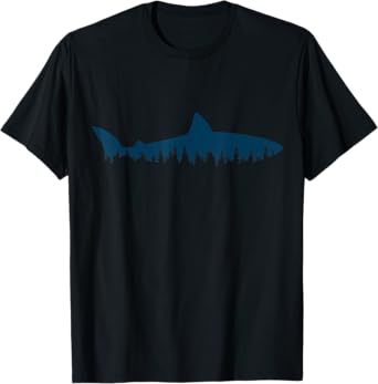 Shark Shirt Men GREAT WHITE SHARK Funny Scuba Diver T-Shirt