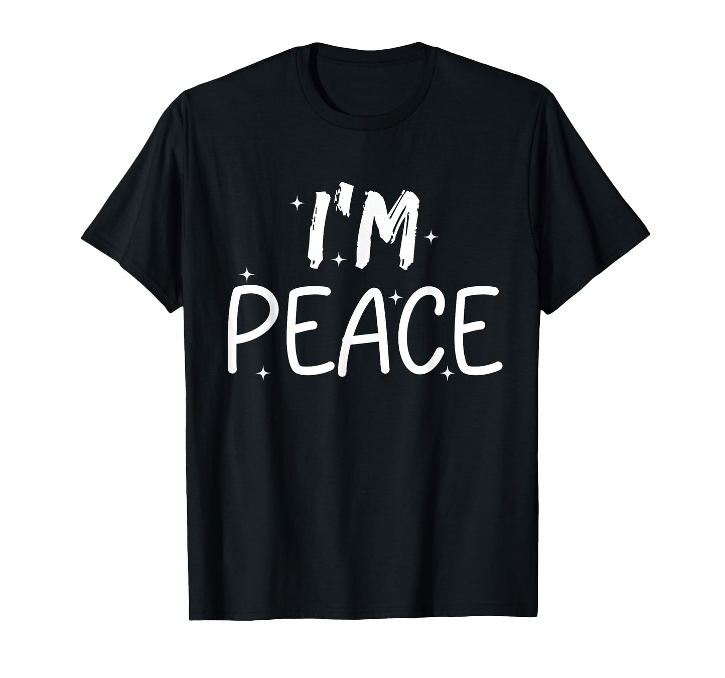 Womens Tees I Come in Peace I'm Peace Funny Matching Couples T-Shirt
