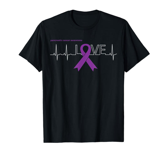 LOVE Ribbon Products Shirts for Pancreatic Cancer Awareness T-Shirt