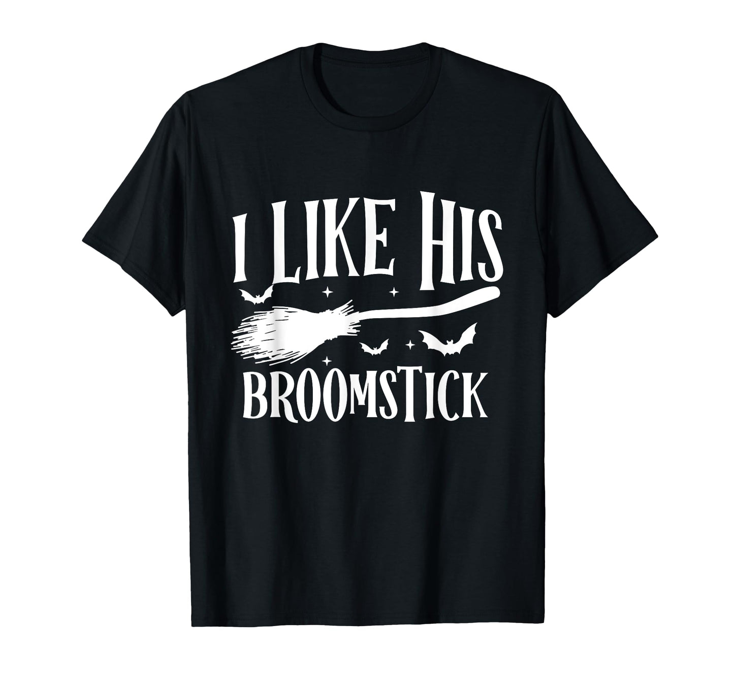 I Like Her Pumpkins Halloween Couple I Like His Broomstick T-Shirt