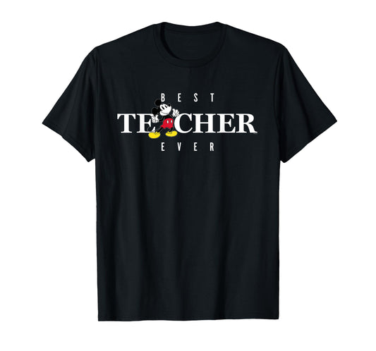 Disney Mickey Mouse Thumbs Up Best Teacher Ever Teacher Gift T-Shirt