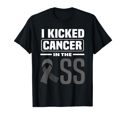 I Kicked Cancer In The Ass Melanoma Skin Cancer Awareness T-Shirt