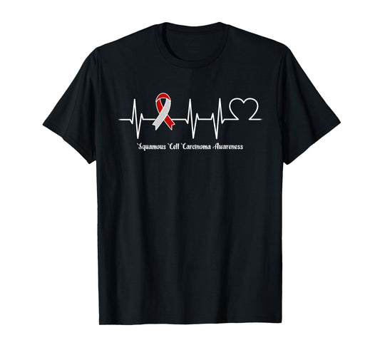 Heartbeat Squamous Cell Carcinoma Warrior T-Shirt