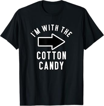 Couples Halloween Costume Shirts I'm With The Cotton Candy T-Shirt