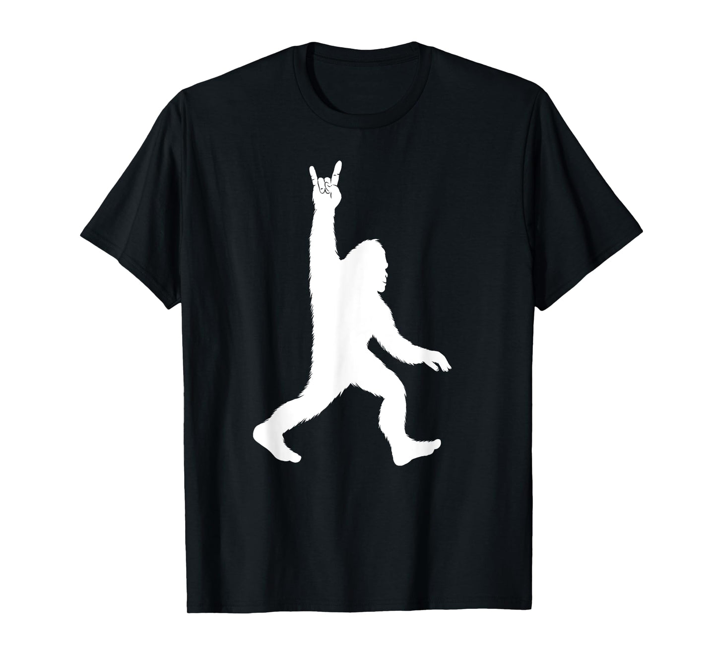 Funny Bigfoot Rock & Roll Sasquatch Believers Gift Men Women T-Shirt
