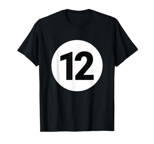 8 Pool Ball 12 Billiards Costume Halloween Group Matching T-Shirt